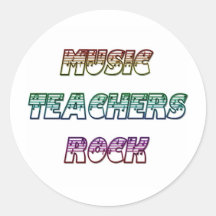 MUSIK-LEHRER-ROCK AUFKLEBER