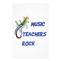 MUSIK-LEHRER-ROCK PERSONALISIERTE DRUCKPAPIERE