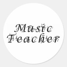 Musik-Lehrer Runde Sticker