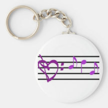 Musik-Personal-Herz Keychain Schlüsselband