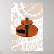 Musik-Plakat: Modell u. Kreise der Violinen-3D poster