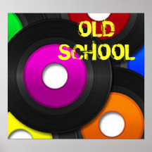Musik-Rekord"alte Schul" Druck Posterdruck