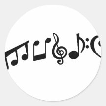 Musik Runder Sticker