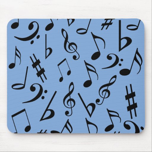 Musikalische Anmerkungen Mousepad - Himmel-Blau un
