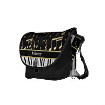 Musikalische Anmerkungs-und Klavier-Schlüssel-Schw Kuriertasche