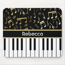 Musikalische Anmerkungs-und Klavier-Schlüssel-Schw Mousepad