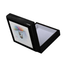 Musikalische Tastatur-Feen-Vignette Modeschmuckschachteln