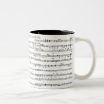 Musiknoten Kaffeetassen