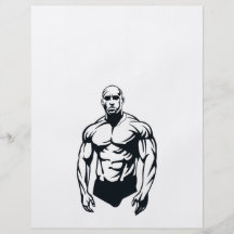 muskulöser Sport body-builder_vector_image Mannes Flyerbedruckung