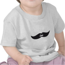 Mustache face with mustache design t-shirts