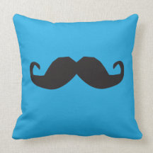 Mustache Throw Pillow
