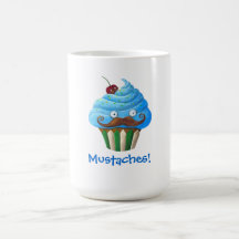 Mustached kleiner Kuchen Kaffeetasse