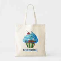 Mustached kleiner Kuchen Tasche