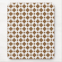Muster Mousepad Browns u. des weißen Quadrats