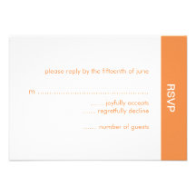 Mutige Farbhochzeit UAWG Karte - Orange Personalisierte Einladung