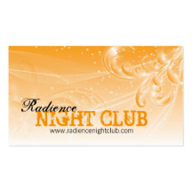 Mutige Nachtclub-Visitenkarte-moderne weiße Orange