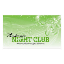 Mutige Nachtclub-Visitenkarte-modernes weißes Grün