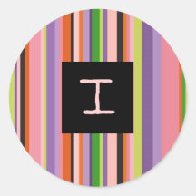 Mutiger Streifen-Buchstabe "ich" - besonders angef Sticker