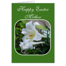 Mutter, fröhliche Ostern, Ostern-Segen, weiße Lili Grußkarte