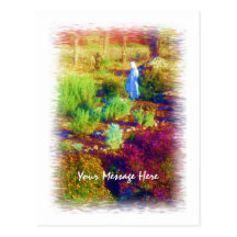 Mutter-Marys Garten-Postkartenschablone