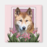 Mutter-Tag - rosa Tulpen - Dingo Kühlschrankmagnet