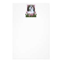 Mutter-Tag - rosa Tulpen - Havanese Individuelle Büropapiere