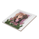 Mutter-Tag - rosa Tulpen - Labrador - Schokolade Kacheln