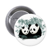 Mutter u. Baby Pandas Anstecknadel