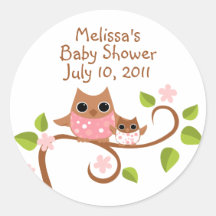 Mutter-und Baby-Eulen Sticker