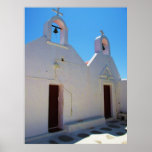 Mykonos, griechische Inseln Kirche Griechenlands, Plakat