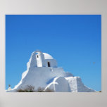 Mykonos, griechische Inseln Kirche Griechenlands, Plakatdruck