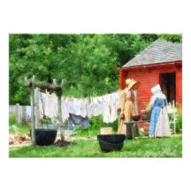 Nachbarn, die auf Washday klatschen Einladungskarte