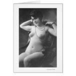 Nackte Frauen-französische Kunst Nouveau Halskette Grußkarten