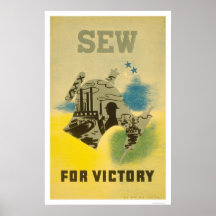 Nähen Sie für Sieg WWII WPA 1941 Plakatdrucke