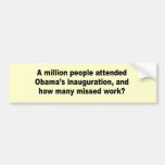 Nahmen Millionen Menschen Obamas an Einweihung tei Auto Sticker