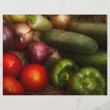 Nahrung - Zwiebeln, Tomaten, Paprikaschoten und Gu Individuelle Flyer
