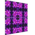 Nahtlose lila Blumen Galerie Falt Leinwand