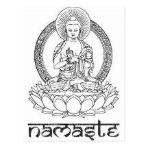 Namaste Buddha Postkarte