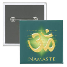 Namaste - ich beuge zu Ihnen (im Grün) Buttons