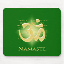 Namaste - ich beuge zu Ihnen (im Grün) Mauspad