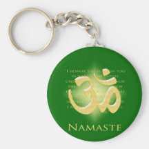 Namaste - ich beuge zu Ihnen (im Grün) Schlüsselband
