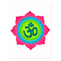 Namaste Lotos-Blumen-OM-Yoga Postkarten