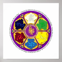 Namaste Mandala - lila Posterdruck
