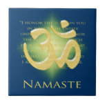 Namaste mit OM-Symbol Keramikkachel