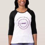 Namaste und es bedeuten in heiligem Lila Shirt