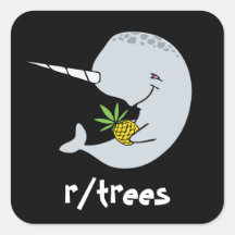 Narwhal Baum-Aufkleber