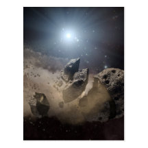 NASAs Asteroid beißt den Staub Postkarte
