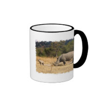 Nashorn-Familien-Kaffeetasse