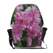 Nasse rosa Chrysantheme-Rickshaw-Bote-Tasche Kuriertaschen