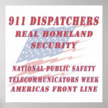 Nationale Telecommunicators Woche Amerika vorderes Posterdrucke